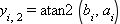 y[i,2] = atan2( b[i], a[i] )