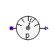 Modelica.Thermal.FluidHeatFlow.Sensors.PressureSensor