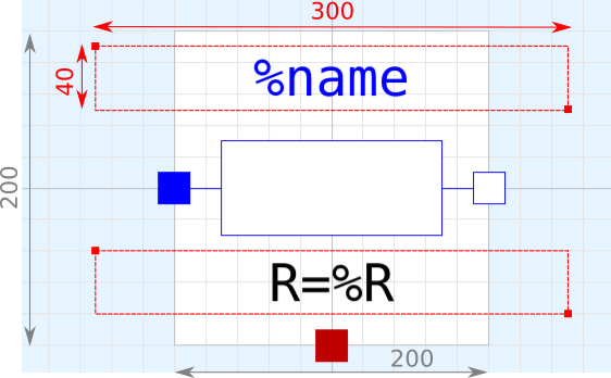 Typical dimensions of icon and its entities